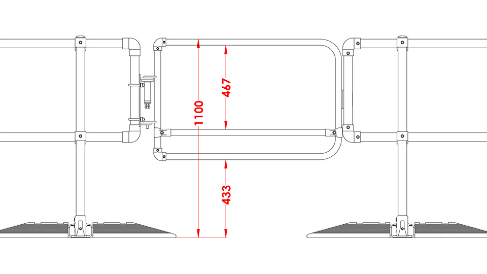 bramka samozamykająca zgodna z obowiązującymi normami