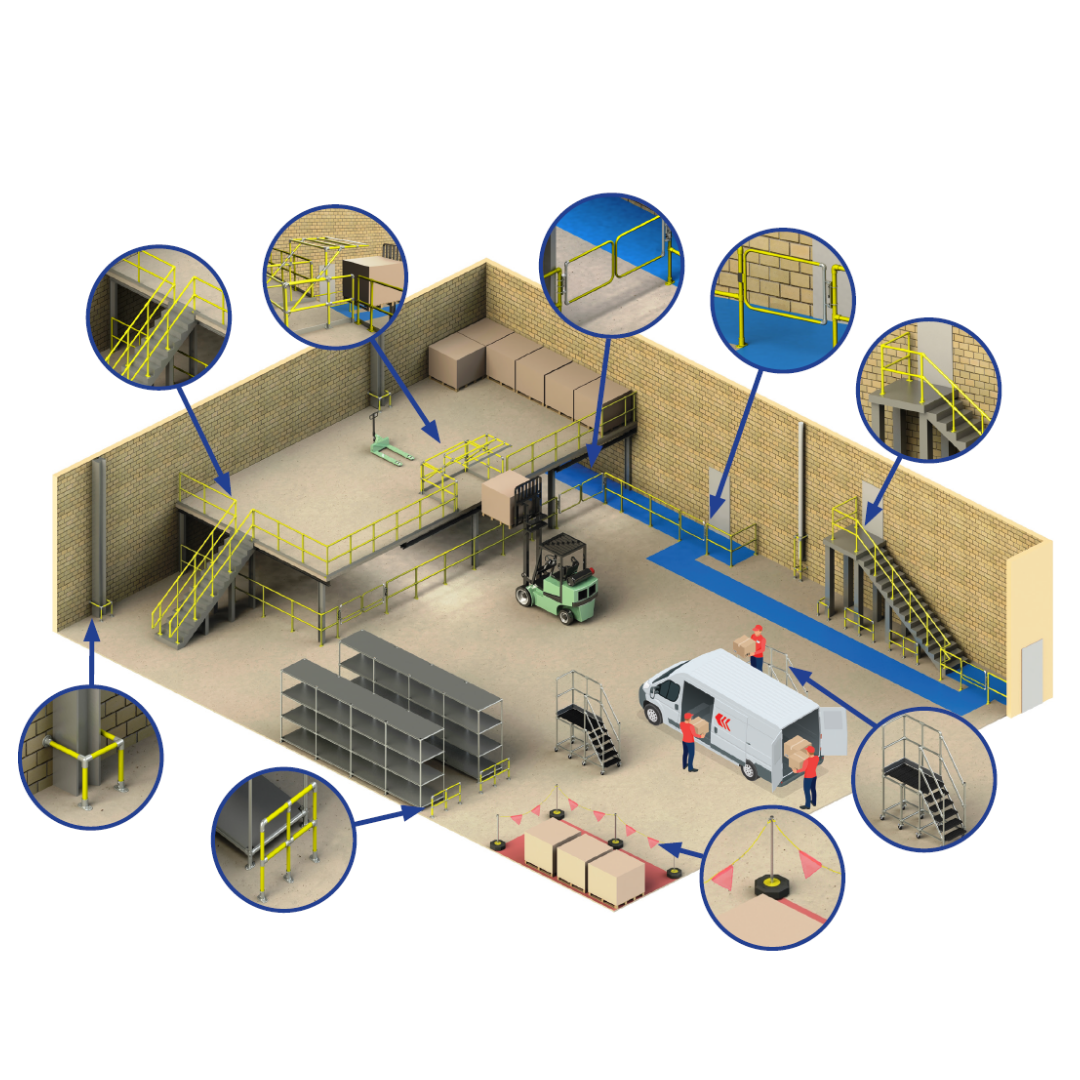 Absturzsicherung im Lager und in der Werkstatt