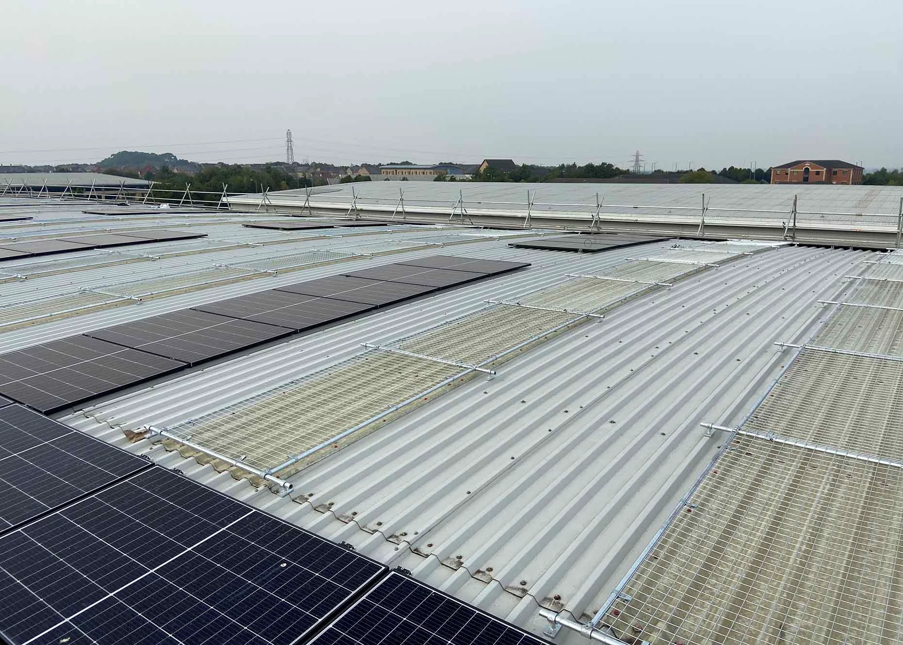 Skylight Fall Protection on the Roof With Solar Panels