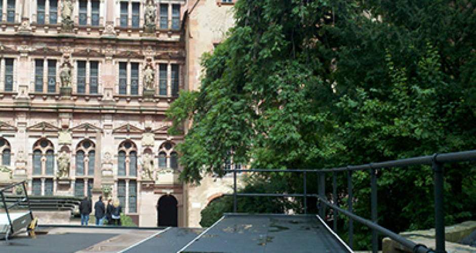 Sicherheitsbühnengelaender Schloss Heidelberg