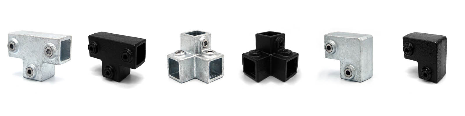 Square Fittings | Fittings for square tube | Clamps for Box Section Steel